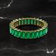 2 - Kerry 5x3 mm Emerald Cut Emerald Side Gallery Work Eternity Band 