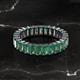 2 - Kerry 5x3 mm Emerald Cut Lab Created Alexandrite Side Gallery Work Eternity Band 