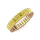 3 - Kerry 5x3 mm Emerald Cut Yellow Sapphire Side Gallery Work Eternity Band 