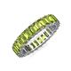 3 - Kerry 5x3 mm Emerald Cut Peridot Side Gallery Work Eternity Band 