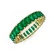 3 - Kerry 5x3 mm Emerald Cut Emerald Side Gallery Work Eternity Band 
