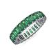 3 - Kerry 5x3 mm Emerald Cut Lab Created Alexandrite Side Gallery Work Eternity Band 
