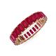 3 - Kerry 5x3 mm Emerald Cut Ruby Side Gallery Work Eternity Band 