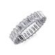 3 - Kerry 5x3 mm Emerald Cut White Sapphire Side Gallery Work Eternity Band 