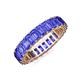 3 - Kerry 5x3 mm Emerald Cut Tanzanite Side Gallery Work Eternity Band 
