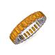 3 - Kerry 5x3 mm Emerald Cut Citrine Side Gallery Work Eternity Band 