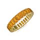 3 - Kerry 5x3 mm Emerald Cut Citrine Side Gallery Work Eternity Band 