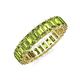 3 - Kerry 5x3 mm Emerald Cut Peridot Side Gallery Work Eternity Band 