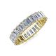 3 - Kerry 5x3 mm Emerald Cut Lab Grown Diamond Side Gallery Work Eternity Band 