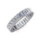 3 - Kerry 5x3 mm Emerald Cut Diamond Side Gallery Work Eternity Band 