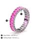 4 - Kerry 5x3 mm Emerald Cut Pink Sapphire Side Gallery Work Eternity Band 
