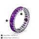 4 - Kerry 5x3 mm Emerald Cut Amethyst Side Gallery Work Eternity Band 