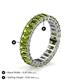 4 - Kerry 5x3 mm Emerald Cut Peridot Side Gallery Work Eternity Band 