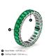 4 - Kerry 5x3 mm Emerald Cut Emerald Side Gallery Work Eternity Band 