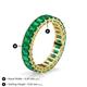 4 - Kerry 5x3 mm Emerald Cut Emerald Side Gallery Work Eternity Band 