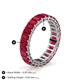 4 - Kerry 5x3 mm Emerald Cut Ruby Side Gallery Work Eternity Band 