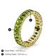 4 - Kerry 5x3 mm Emerald Cut Peridot Side Gallery Work Eternity Band 
