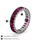 4 - Kerry 5x3 mm Emerald Cut Rhodolite Garnet Side Gallery Work Eternity Band 