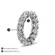 4 - Luna 4.80 ctw (4.00 mm) Cushion Shape Moissanite U Prong Eternity Band 