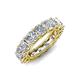 4 - Luna 5.92 ctw (4.00 mm) Cushion Shape Lab Grown Diamond U Prong Eternity Band 
