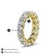 5 - Luna 5.92 ctw (4.00 mm) Cushion Shape Lab Grown Diamond U Prong Eternity Band 