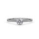 4 - Irene 0.90 ctw IGI Certified Lab Grown Diamond Round (5.80 mm) & Natural Diamond Round (1.00 mm) Halo Engagement Ring  
