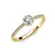 3 - Irene 0.90 ctw IGI Certified Lab Grown Diamond Round (5.80 mm) & Natural Diamond Round (1.00 mm) Halo Engagement Ring  
