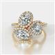 1 - Sienna 3.25 ctw IGI Certified Multi Shape Lab Grown Diamond Oval, Heart & Marquise Three Stone Engagement Ring 