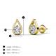 5 - Tasha 0.50 ctw (4.00 mm) Round Lab Grown Diamond Tear Drop Solitaire Women Stud Earrings 