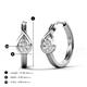 6 - Tetty 0.50 ctw (4.00 mm) Round Lab Grown Diamond Infinity Solitaire Women Hoop Earrings 