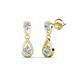1 - Aella 0.50 ctw Lab Grown Diamond Dual Teardrop Women Dangle Earrings 