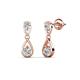 1 - Aella 0.50 ctw Lab Grown Diamond Dual Teardrop Women Dangle Earrings 