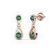 1 - Aella 0.68 ctw Lab Created Alexandrite Dual Teardrop Women Dangle Earrings 