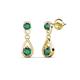 1 - Aella 0.68 ctw Lab Created Alexandrite Dual Teardrop Women Dangle Earrings 