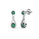 1 - Aella 0.68 ctw Lab Created Alexandrite Dual Teardrop Women Dangle Earrings 