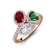 3 - Sienna 3.51 ctw Multi Shape Oval Created Ruby, Heart Created Emerald & Marquise Lab Grown Diamond Three Stone Engagement Ring 