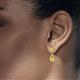 2 - Aella 0.52 ctw Yellow Diamond Dual Teardrop Women Dangle Earrings 