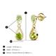 3 - Aella 0.59 ctw Peridot Dual Teardrop Women Dangle Earrings 