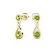 4 - Aella 0.59 ctw Peridot Dual Teardrop Women Dangle Earrings 