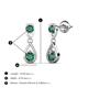 3 - Aella 0.68 ctw Lab Created Alexandrite Dual Teardrop Women Dangle Earrings 
