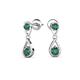 4 - Aella 0.68 ctw Lab Created Alexandrite Dual Teardrop Women Dangle Earrings 