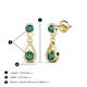 3 - Aella 0.68 ctw Lab Created Alexandrite Dual Teardrop Women Dangle Earrings 