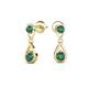 4 - Aella 0.68 ctw Lab Created Alexandrite Dual Teardrop Women Dangle Earrings 