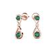 4 - Aella 0.68 ctw Lab Created Alexandrite Dual Teardrop Women Dangle Earrings 