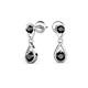 4 - Aella 0.56 ctw Black Diamond Dual Teardrop Women Dangle Earrings 
