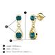 3 - Aella 0.52 ctw Blue Diamond Dual Teardrop Women Dangle Earrings 