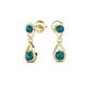 4 - Aella 0.52 ctw Blue Diamond Dual Teardrop Women Dangle Earrings 