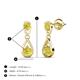 3 - Aella 0.52 ctw Yellow Diamond Dual Teardrop Women Dangle Earrings 