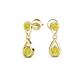 4 - Aella 0.52 ctw Yellow Diamond Dual Teardrop Women Dangle Earrings 