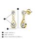 3 - Aella 0.50 ctw Lab Grown Diamond Dual Teardrop Women Dangle Earrings 